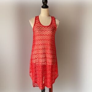 Elif by Jordan Taylor Red Lace Swim Coverup